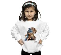 Disney Girl's Beauty & The Beast Beast Sketch Sweatshirt in White | Size: 5-6 Years Disney White 5-6 Years