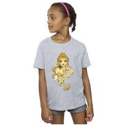 Disney Girl's Beauty & The Beast Never Judge Cotton T-Shirt in Grey | Size: 5-6 Years Disney Grey 5-6 Years
