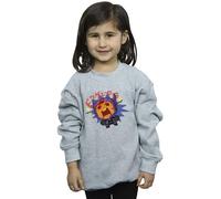 Disney Girl's Big Hero 6 Baymax Hiro Angry Manga Sweatshirt in Grey | Size: 7-8 Years Disney Grey 7-8 Years