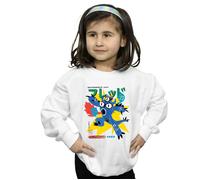 Disney Girl's Big Hero 6 Fred Ultimate Kaiju Sweatshirt in White | Size: 12-13 Years Disney White 12-13 Years