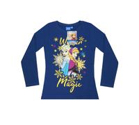 Disney Girls Blue Anna, Elsa Long Sleeved T-Shirt - 7-8 Years