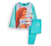 Disney Girls Blue The Little Mermaid Long Sleeve Long Leg Pyjama Set - 5-6 Years