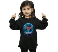 Disney Girl's Cars Globe Movie Poster Sweatshirt in Black | Size: 12-13 Years Disney Black 12-13 Years