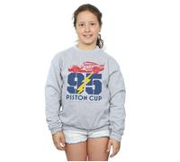 Disney Girl's Cars Piston Cup 95 Sweatshirt in Grey | Size: 7-8 Years Disney Grey 7-8 Years