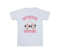 Disney Girl's Cherry Club Minnie Mouse Cotton T-Shirt in White | Size: 9 Years Disney White 9 Years