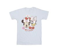 Disney Girl's Cherry Pie Minnie Mouse & Daisy Cotton T-Shirt in White | Size: 5-6 Years Disney White 5-6 Years