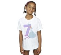 Disney Girls Cinderella 7th Birthday T-Shirt White 9-11 Years