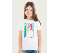 Disney Girl's Cinderella Dream Colour Stripes T-Shirt in White | Size: 7-8 Years Disney White 7-8 Years