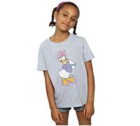 Disney Girl's Classic Daisy Duck Cotton T-Shirt in Grey | Size: 9 Years Disney Grey 9 Years