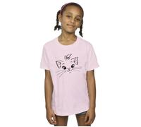 Disney Girls Classics Marie Face Pocket Cotton T-Shirt - Baby Pink - Baby Pink - 12-13 Years
