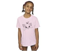 Disney Girl's Classics Marie Face Pocket Cotton T-Shirt in Baby Pink | Size: 9 Years Disney Baby Pink 9 Years