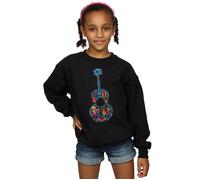 Disney Girl's Coco Guitar Pattern Sweatshirt in Black | Size: 9 Years Disney Black 9 Years
