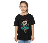 Disney Girl's Coco Miguel Crossed Guitars Cotton T-Shirt in Black | Size: 9 Years Disney Black 9 Years