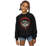 Disney Girl's Coco Miguel Skeleton Face Hood Sweatshirt in Black | Size: 7-8 Years Disney Black 7-8 Years