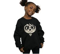 Disney Girl's Coco Miguel Skeleton Face Sweatshirt in Black | Size: 12-13 Years Disney Black 12-13 Years