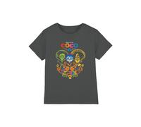 Disney Girl's Coco Miguel Skeleton Kids T-Shirt in Grey | Size: 7-8 Years Disney Grey 7-8 Years