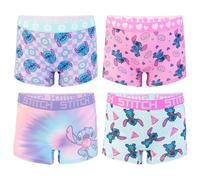 Disney Girls Combed Cotton Blend Panties with Unique Prints from Lilo & Stitch, Sizes 4-10, 4-pack Althetic Girl Bxrbr, 4