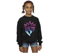 Disney Girl's Descendants Pink Crown Sweatshirt in Black | Size: 9 Years Disney Black 9 Years