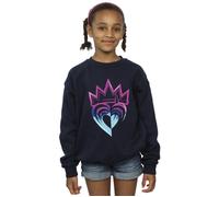 Disney Girl's Descendants Pink Crown Sweatshirt in Navy | Size: 7-8 Years Disney Navy 7-8 Years