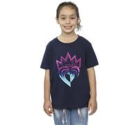 Disney Girls Descendants Pink Crown T-Shirt Navy Blue 9-11 Years