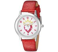 Disney Girl's 'Descendants' Quartz Stainless Steel Casual Watch, Color:Red (Model: WDS000367)