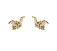 Disney Girls Dumbo Elephant Flying Gold Plated Stud Earrings