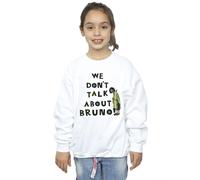 Disney Girl's Encanto We Dont Talk About Bruno Boy Sweatshirt in White | Size: 9 Years Disney White 9 Years