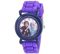 Disney Girls' Frozen 2 Analog Quartz Watch with Silicone Strap, Purple, 16 (Model: WDS000810)