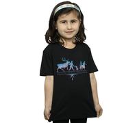Disney Girl's Frozen 2 Believe In The Journey Silhouette Cotton T-Shirt in Black | Size: 12-13 Years Disney Black 12-13 Years