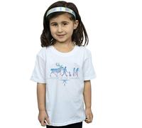 Disney Girl's Frozen 2 Believe In The Journey Silhouette Cotton T-Shirt in White | Size: 9 Years Disney White 9 Years