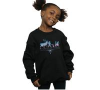 Disney Girl's Frozen 2 Believe In The Journey Silhouette Sweatshirt in Black | Size: 9 Years Disney Black 9 Years
