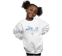 Disney Girl's Frozen 2 Believe In The Journey Silhouette Sweatshirt in White | Size: 12-13 Years Disney White 12-13 Years