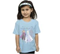 Disney Girl's Frozen 2 Elsa Anna Better Together Cotton T-Shirt in Baby Blue | Size: 9 Years Disney Baby Blue 9 Years