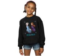 Disney Girl's Frozen 2 Elsa & Anna Seek The Truth Sweatshirt in Black | Size: 12-13 Years Disney Black 12-13 Years