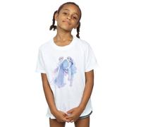 Disney Girl's Frozen 2 Elsa Anna Sisters Sketch Cotton T-Shirt in White | Size: 12-13 Years Disney White 12-13 Years