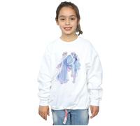 Disney Girl's Frozen 2 Elsa Anna Sisters Sketch Sweatshirt in White | Size: 9 Years Disney White 9 Years