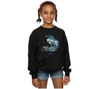 Disney Girl's Frozen 2 Elsa With Nokk The Water Spirit Sweatshirt in Black | Size: 3-4 Years Disney Black 3-4 Years