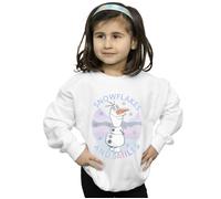 Disney Girl's Frozen 2 Olaf Snowflakes & Smiles Sweatshirt in White | Size: 3-4 Years Disney White 3-4 Years