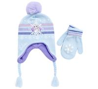 Disney Girls Frozen Elsa and Princess Winter Hat and Mitten Set (Toddler), Size Age 2-4, Blue Mitten