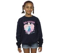 Disney Girls Frozen Elsa Big Sister Sweatshirt Navy Blue 7-8 Years