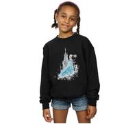 Disney Girls Frozen Elsa and Olaf Winter Magic Sweatshirt Black 5-6 Years