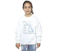 Disney Girls Frozen Magic Christmas Sweatshirt White 9-11 Years
