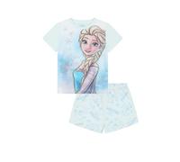Disney Girls Frozen Make Your Own Magic Short Pyjama Set Pyjamas PJ's for Kids (6-7 Years) Blue