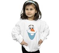 Disney Girls Frozen Olaf Face Sweatshirt White 5-6 Years