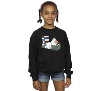 Disney Girls Frozen Olaf Reading Sweatshirt Black 5-6 Years