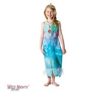 Disney Girls Glitter Princess Fancy Dress Costume With Tiara