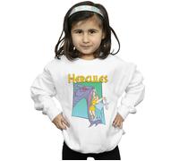 Disney Girl's Hercules Hydra Fight Sweatshirt in White | Size: 9 Years Disney White 9 Years