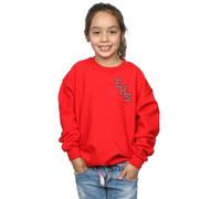 Disney Girl's High School Musical The Musical EHS Logo Breast Print Sweatshirt in Red | Size: 9 Years Disney Red 9 Years
