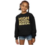 Disney Girl's High School Musical The Musical Lights Logo Sweatshirt in Black | Size: 7-8 Years Disney Black 7-8 Years