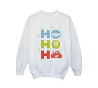 Disney Girl's Ho Ho Ho Sweatshirt in White | Size: 3-4 Years Disney White 3-4 Years